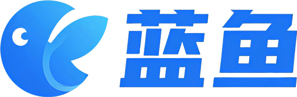 蓝鱼AI造字LOGO
